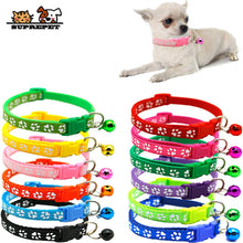 Load image into Gallery viewer, SUPREPET Pet Dog Cat Collar Adjustable Buckles With Bell Cat Collar Pet Supplies Accessories for Small Dog Chihuahua Bulldogs
