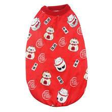 Load image into Gallery viewer, Pet Cat Cartoon Clothes for Happy New Year Puppy Vest Shirts Clothes Cute Printed Soft Cotton Vest Tops For Small Cat
