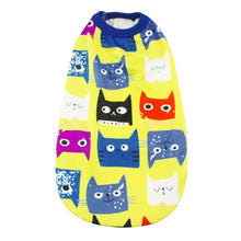 Load image into Gallery viewer, Pet Cat Cartoon Clothes for Happy New Year Puppy Vest Shirts Clothes Cute Printed Soft Cotton Vest Tops For Small Cat

