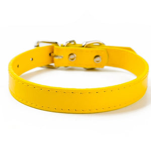 Snailhouse PU Leather Pet Cat Collars Colorful Solid Color Dogs Collar Pet Supplies Medium Kitten Puppy Adjustable Collars Strap