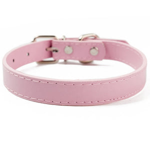 Snailhouse PU Leather Pet Cat Collars Colorful Solid Color Dogs Collar Pet Supplies Medium Kitten Puppy Adjustable Collars Strap