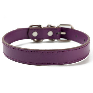 Snailhouse PU Leather Pet Cat Collars Colorful Solid Color Dogs Collar Pet Supplies Medium Kitten Puppy Adjustable Collars Strap