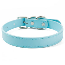 Load image into Gallery viewer, Snailhouse PU Leather Pet Cat Collars Colorful Solid Color Dogs Collar Pet Supplies Medium Kitten Puppy Adjustable Collars Strap

