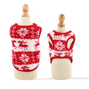 Christmas Dog-Cat-Clothes Soft Warm Pet Jumpsuit Winter Dog Clothing Chihuahua Dogs Pajamas for Small Puppy York Coat Hoodies 30