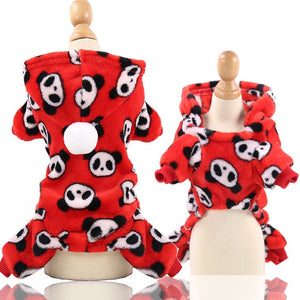 Christmas Dog-Cat-Clothes Soft Warm Pet Jumpsuit Winter Dog Clothing Chihuahua Dogs Pajamas for Small Puppy York Coat Hoodies 30