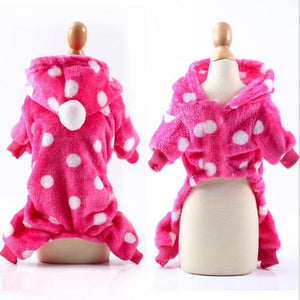 Christmas Dog-Cat-Clothes Soft Warm Pet Jumpsuit Winter Dog Clothing Chihuahua Dogs Pajamas for Small Puppy York Coat Hoodies 30