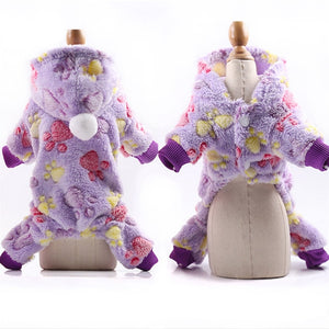 Christmas Dog-Cat-Clothes Soft Warm Pet Jumpsuit Winter Dog Clothing Chihuahua Dogs Pajamas for Small Puppy York Coat Hoodies 30