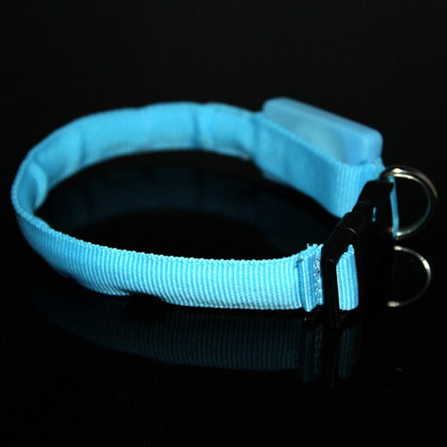 Creative Mini Safety Pet Dog Collar 18-28cm LED Nylon Collar Light-up Flashing Glow Pet Cat Dog Decor Supplies