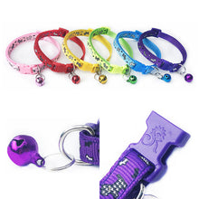 Load image into Gallery viewer, Nylon with Bell Pet Cute Fashion Paw Dog Cat Puppy Charm Adjustable Lovely Safety Collars 1PC New Buckle
