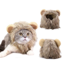 Load image into Gallery viewer, Lion Pet Cat Dog Hat Fashion Pet Hair Accessories Warm Magic Wig Hat Durable Teddy Short Cat Comfortable Pet Supplies

