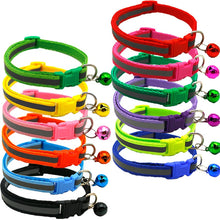 Load image into Gallery viewer, Pet collar reflective pet bell collar adjustable size suitable for cats and small dogs pet supplies
