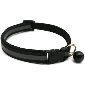 Pet collar reflective pet bell collar adjustable size suitable for cats and small dogs pet supplies