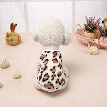 Load image into Gallery viewer, Cute Heart-shaped Pet Dog/Cat Clothes Soft Coral Velvet Warm Puppy Cat Sweater Vest Leopard Print Small Chihuahua Vests Clothing
