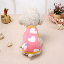 Load image into Gallery viewer, Cute Heart-shaped Pet Dog/Cat Clothes Soft Coral Velvet Warm Puppy Cat Sweater Vest Leopard Print Small Chihuahua Vests Clothing
