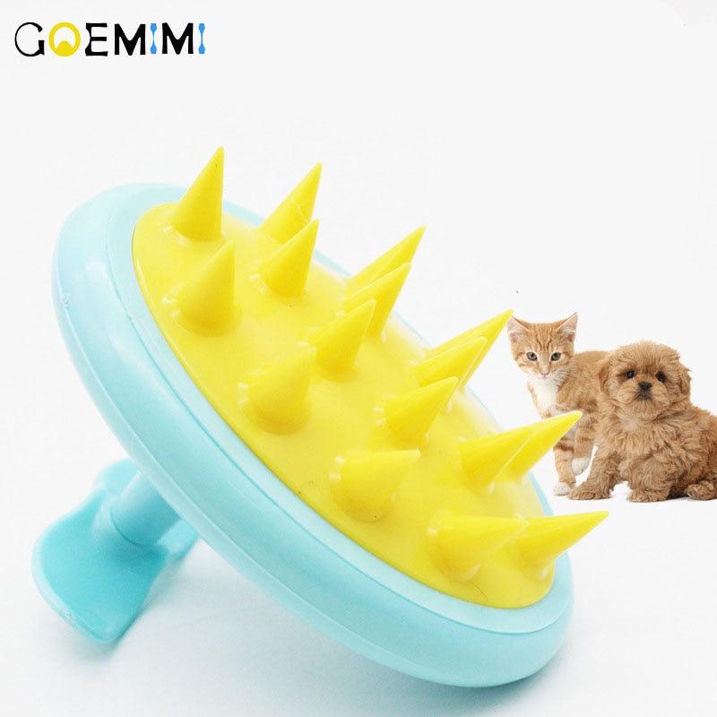 For Cats Bath Combs Silicone Hair Grooming Bath Brush Massage Tool Dogs Cats Shower Goods Supplies Accessories