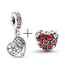 Load image into Gallery viewer, 2Pcs/lot Special Offer Red Lucky Cat &amp; Mickey Beads Charms Fit Pandora Bracelet &amp; Necklaces For Women Jewelry Making Accessories
