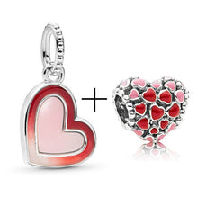 Load image into Gallery viewer, 2Pcs/lot Special Offer Red Lucky Cat &amp; Mickey Beads Charms Fit Pandora Bracelet &amp; Necklaces For Women Jewelry Making Accessories
