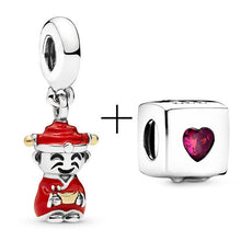 Load image into Gallery viewer, 2Pcs/lot Special Offer Red Lucky Cat &amp; Mickey Beads Charms Fit Pandora Bracelet &amp; Necklaces For Women Jewelry Making Accessories
