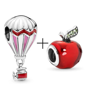 2Pcs/lot Special Offer Red Lucky Cat & Mickey Beads Charms Fit Pandora Bracelet & Necklaces For Women Jewelry Making Accessories