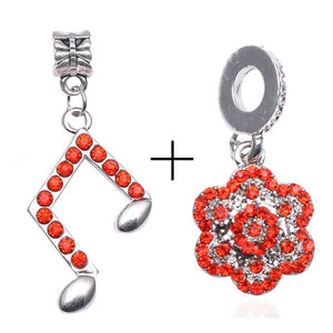 2Pcs/lot Special Offer Red Lucky Cat & Mickey Beads Charms Fit Pandora Bracelet & Necklaces For Women Jewelry Making Accessories