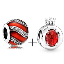 Load image into Gallery viewer, 2Pcs/lot Special Offer Red Lucky Cat &amp; Mickey Beads Charms Fit Pandora Bracelet &amp; Necklaces For Women Jewelry Making Accessories
