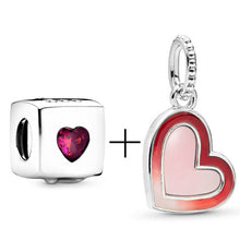 Load image into Gallery viewer, 2Pcs/lot Special Offer Red Lucky Cat &amp; Mickey Beads Charms Fit Pandora Bracelet &amp; Necklaces For Women Jewelry Making Accessories
