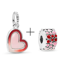 Load image into Gallery viewer, 2Pcs/lot Special Offer Red Lucky Cat &amp; Mickey Beads Charms Fit Pandora Bracelet &amp; Necklaces For Women Jewelry Making Accessories
