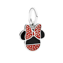 Load image into Gallery viewer, 2Pcs/lot Special Offer Red Lucky Cat &amp; Mickey Beads Charms Fit Pandora Bracelet &amp; Necklaces For Women Jewelry Making Accessories
