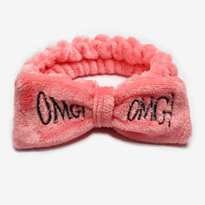 Bow Headwear Fleece Coral Wash Face Bath Mask Makeup Turban Women Girls Letter Dot Striped Cat Shape Hairband Hair Accessories