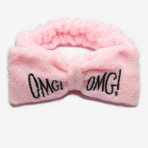 Bow Headwear Fleece Coral Wash Face Bath Mask Makeup Turban Women Girls Letter Dot Striped Cat Shape Hairband Hair Accessories