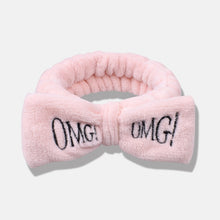 Load image into Gallery viewer, Bow Headwear Fleece Coral Wash Face Bath Mask Makeup Turban Women Girls Letter Dot Striped Cat Shape Hairband Hair Accessories
