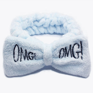 Bow Headwear Fleece Coral Wash Face Bath Mask Makeup Turban Women Girls Letter Dot Striped Cat Shape Hairband Hair Accessories