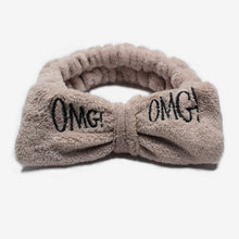 Load image into Gallery viewer, Bow Headwear Fleece Coral Wash Face Bath Mask Makeup Turban Women Girls Letter Dot Striped Cat Shape Hairband Hair Accessories
