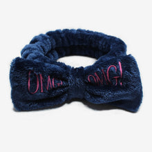 Load image into Gallery viewer, Bow Headwear Fleece Coral Wash Face Bath Mask Makeup Turban Women Girls Letter Dot Striped Cat Shape Hairband Hair Accessories
