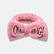 Load image into Gallery viewer, Bow Headwear Fleece Coral Wash Face Bath Mask Makeup Turban Women Girls Letter Dot Striped Cat Shape Hairband Hair Accessories
