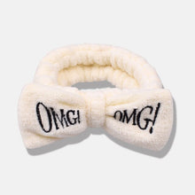 Load image into Gallery viewer, Bow Headwear Fleece Coral Wash Face Bath Mask Makeup Turban Women Girls Letter Dot Striped Cat Shape Hairband Hair Accessories
