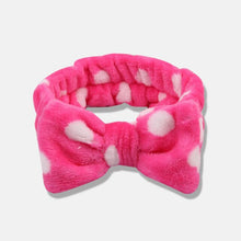 Load image into Gallery viewer, Bow Headwear Fleece Coral Wash Face Bath Mask Makeup Turban Women Girls Letter Dot Striped Cat Shape Hairband Hair Accessories
