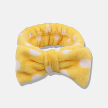 Load image into Gallery viewer, Bow Headwear Fleece Coral Wash Face Bath Mask Makeup Turban Women Girls Letter Dot Striped Cat Shape Hairband Hair Accessories
