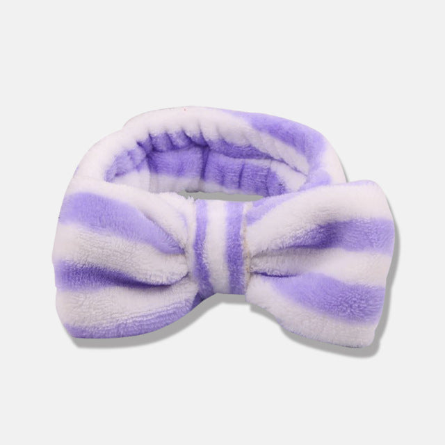 Bow Headwear Fleece Coral Wash Face Bath Mask Makeup Turban Women Girls Letter Dot Striped Cat Shape Hairband Hair Accessories