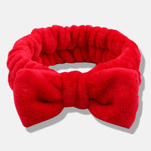 Load image into Gallery viewer, Bow Headwear Fleece Coral Wash Face Bath Mask Makeup Turban Women Girls Letter Dot Striped Cat Shape Hairband Hair Accessories
