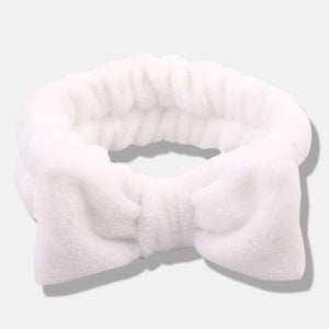 Bow Headwear Fleece Coral Wash Face Bath Mask Makeup Turban Women Girls Letter Dot Striped Cat Shape Hairband Hair Accessories
