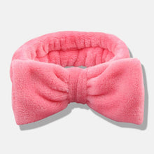 Load image into Gallery viewer, Bow Headwear Fleece Coral Wash Face Bath Mask Makeup Turban Women Girls Letter Dot Striped Cat Shape Hairband Hair Accessories
