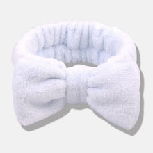 Load image into Gallery viewer, Bow Headwear Fleece Coral Wash Face Bath Mask Makeup Turban Women Girls Letter Dot Striped Cat Shape Hairband Hair Accessories
