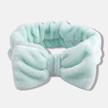 Load image into Gallery viewer, Bow Headwear Fleece Coral Wash Face Bath Mask Makeup Turban Women Girls Letter Dot Striped Cat Shape Hairband Hair Accessories
