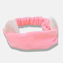 Load image into Gallery viewer, Bow Headwear Fleece Coral Wash Face Bath Mask Makeup Turban Women Girls Letter Dot Striped Cat Shape Hairband Hair Accessories
