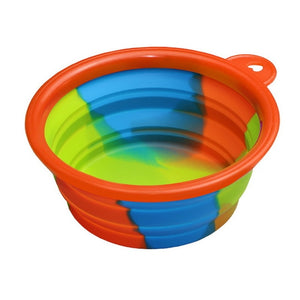 Dog Water Food Container Collapsible Silicone Folding Dog Cat Bowl Outfit Portable Travel Bowl Dog Feeder Cup Pet Accessories