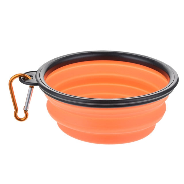 Dog Water Food Container Collapsible Silicone Folding Dog Cat Bowl Outfit Portable Travel Bowl Dog Feeder Cup Pet Accessories