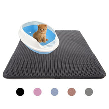 Load image into Gallery viewer, Waterproof Pet Cat Litter Mat EVA Double Layer Cat Litter Trapping Pet Litter Cat Mat Clean Pad Products For Cats Accessories

