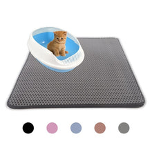 Load image into Gallery viewer, Waterproof Pet Cat Litter Mat EVA Double Layer Cat Litter Trapping Pet Litter Cat Mat Clean Pad Products For Cats Accessories
