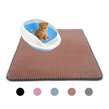 Load image into Gallery viewer, Waterproof Pet Cat Litter Mat EVA Double Layer Cat Litter Trapping Pet Litter Cat Mat Clean Pad Products For Cats Accessories
